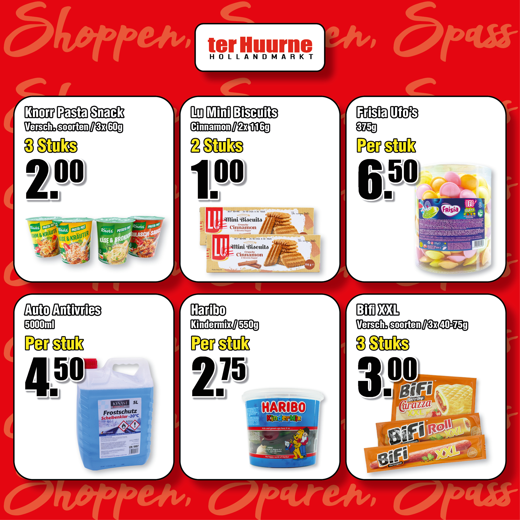 Shoppen · Sparen · Spass