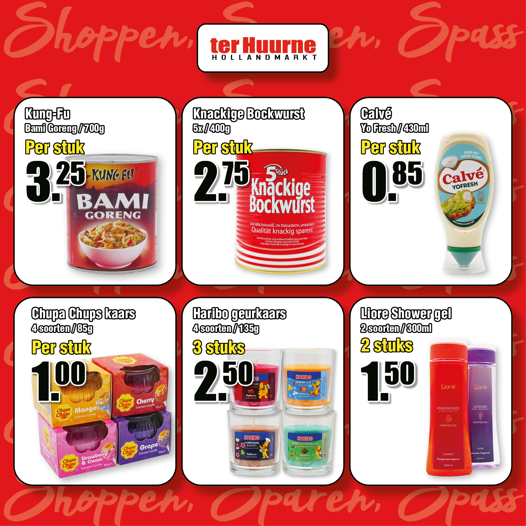 Shoppen · Sparen · Spass