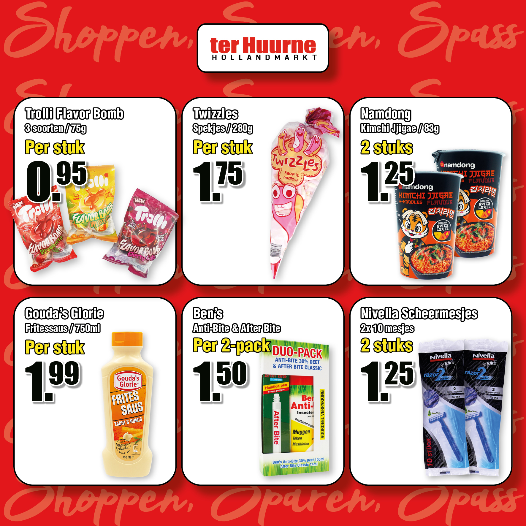 Shoppen · Sparen · Spass