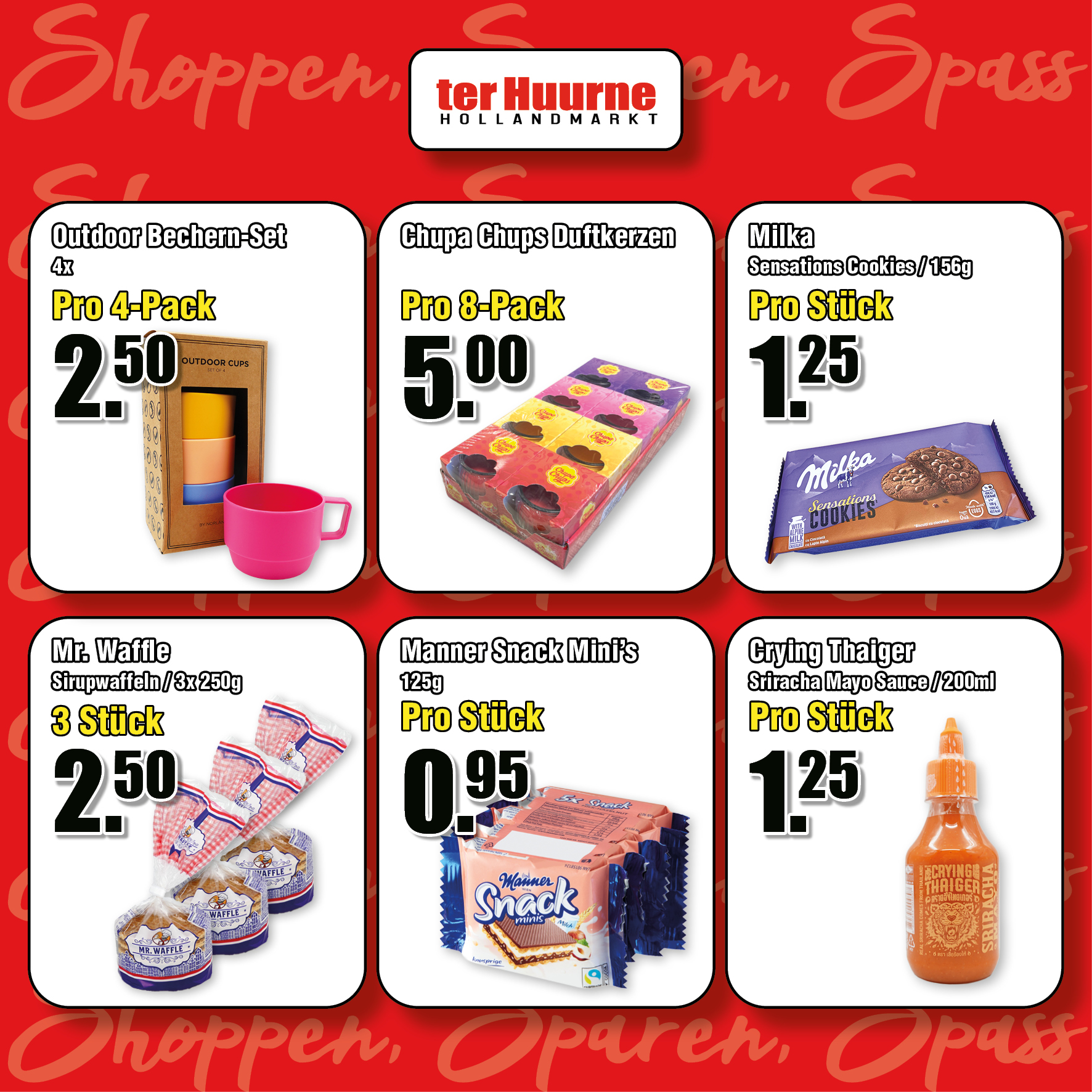 Shoppen · Sparen · Spass