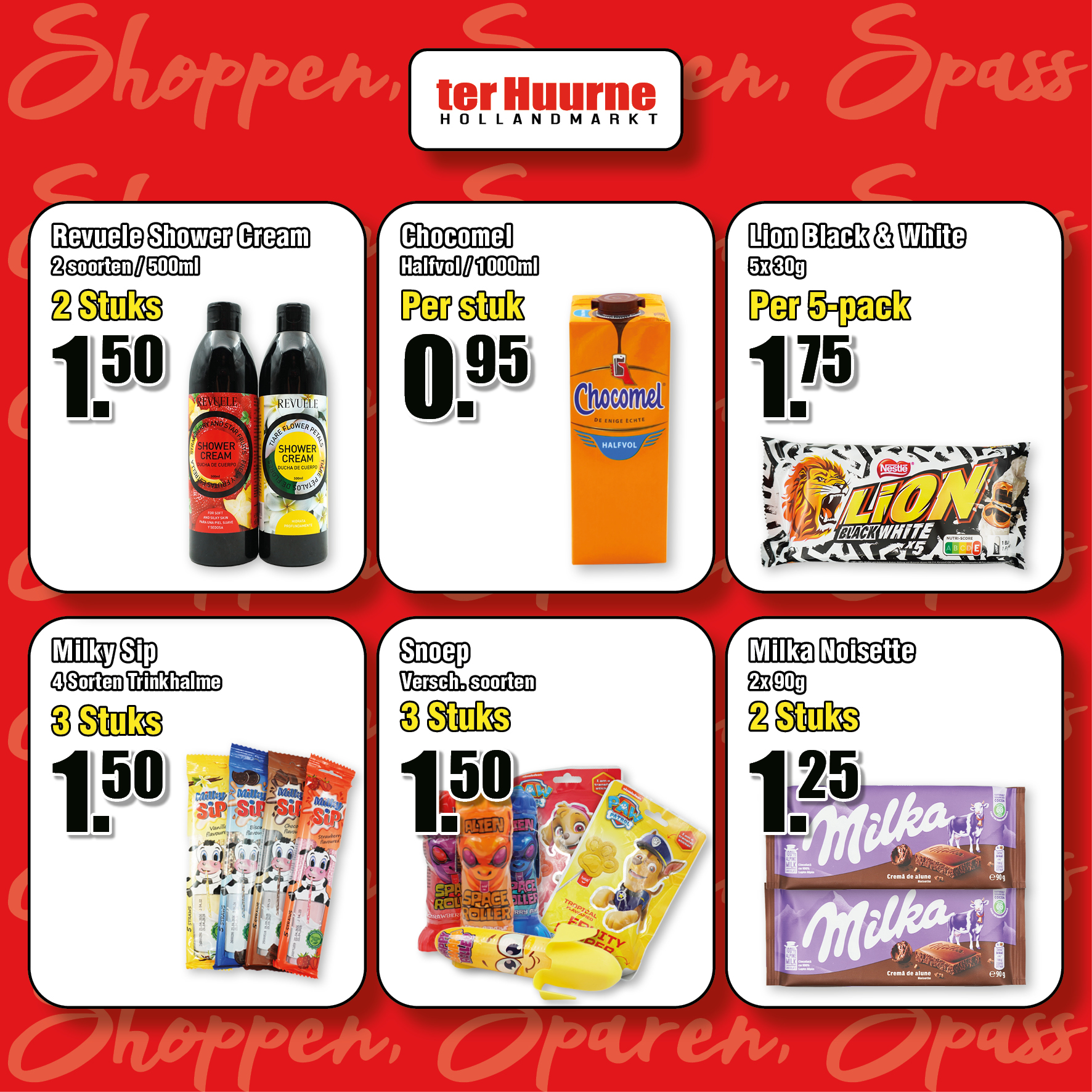 Shoppen · Sparen · Spass
