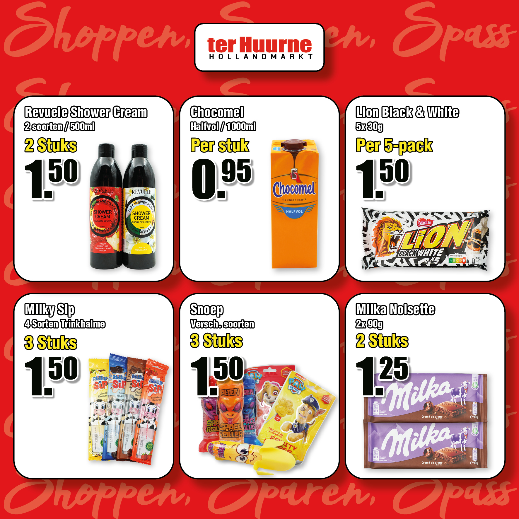 Shoppen · Sparen · Spass