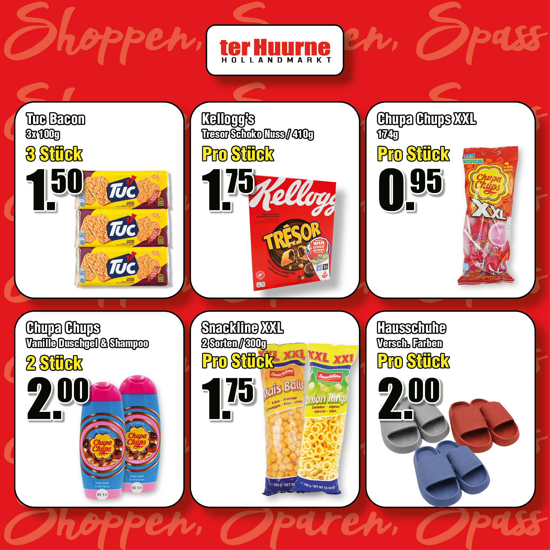 Shoppen · Sparen · Spass